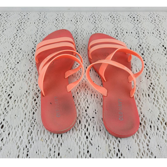 Old Navy Orange Coral Slip On Summer Sandals US Women's Size 8 - Picture 3 of 6
